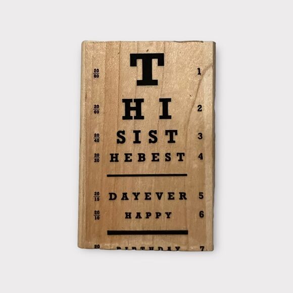 Stampin’ Up! Set of 3 Eye Chart Stamps Congratulations/Thank You/Happy Birthday - Picture 5 of 13